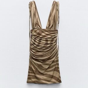 Printed zebra tulle dress from ZARA